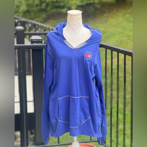 Antigua Women’s Blue Long Sleeve Chicago Cubs Fleece Pullover Size XXLarge - Picture 6 of 7